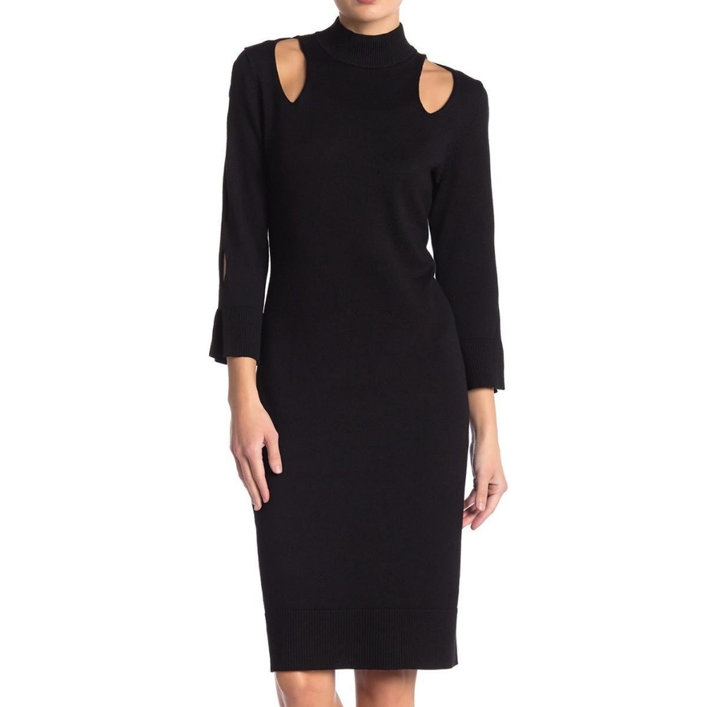 Love Scarlett Cold Shoulder Sweater Dress